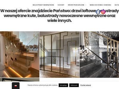 Balustrady nowoczesne wewnętrzne Warszawa - goldstal.pl