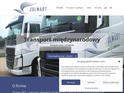 JulMart - transport międzynardowy, usługi spedycyjne
