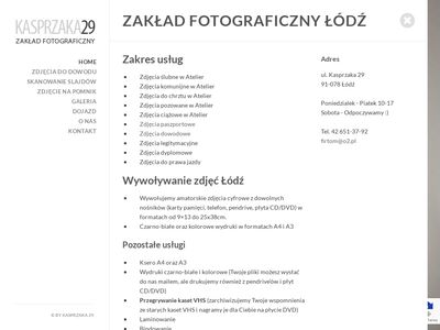 Zakład Fotograficzny w Łodzi - kasprzaka29.pl