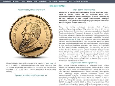 Złoty Krugerrand - moneta dla inwestorów