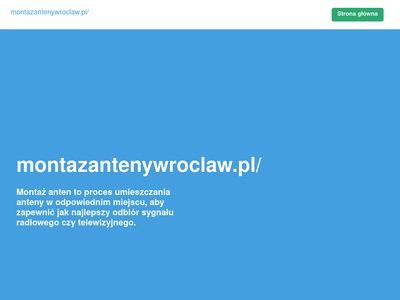 Inteli montaż i ustawianie anten Wrocław