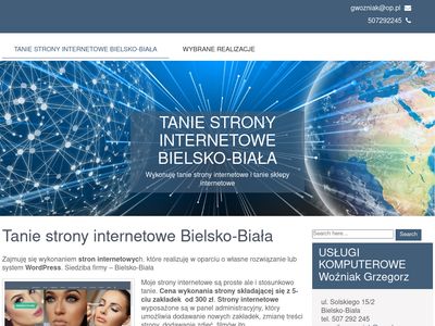Tanie strony internetowe - Woźniak Grzegorz