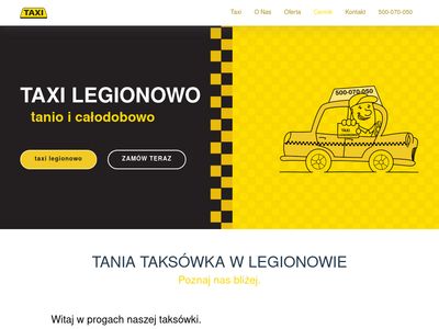 Taxi Legionowo - Tanio i Całodobowo. Tel. 500-070-050