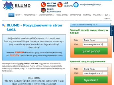 Blumo.pl tanie pozycjonowanie