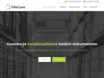 FileCare przechowywanie dokumentów Katowice