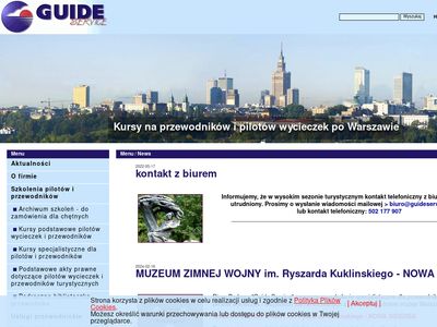 Guide Service kurs przewodnika po Warszawie