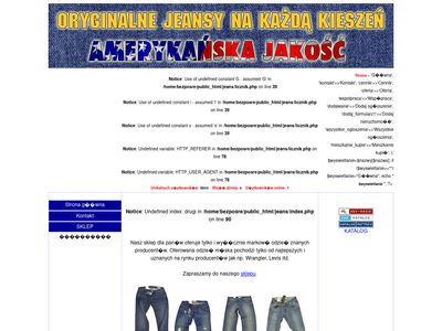 oryginalny jeans
