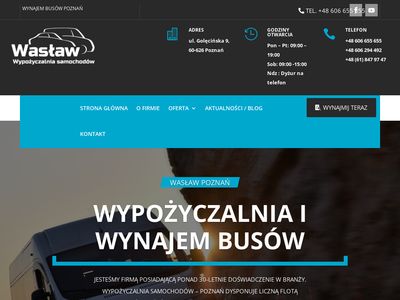 Wypożyczalnia samochodów dostawczych w Poznaniu - Wasław