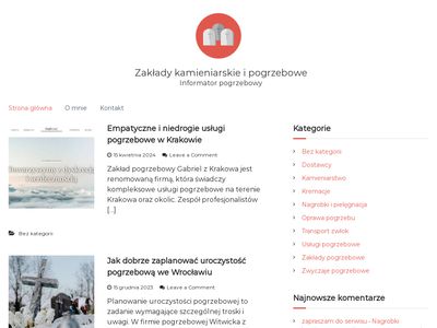 Zakladykamieniarskie.com.pl - usługi pogrzebowe