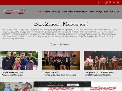 Baza Zespołów Muzycznych - zespolyweselne.pl
