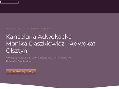 Adwokat Olsztyn – Monika Daszkiewicz – Kancelaria Adwokacka