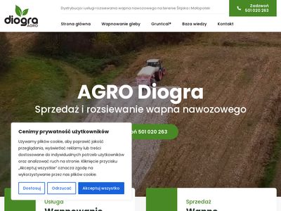 Usługi wapnowania, wapnowanie gleby - agrodiogra.pl