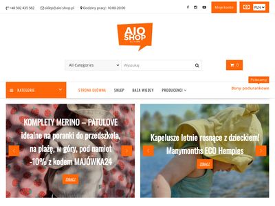 Aio-shop.pl majtki treningowe dla dzieci