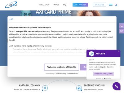 Karta kredytowa online - AXI