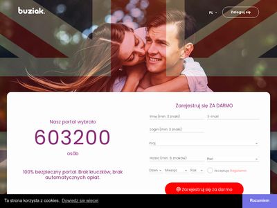 Buziak.co.uk - randki UK, portal randkowy UK