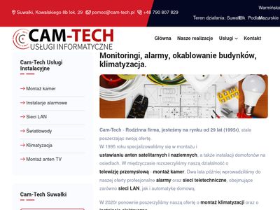 Montaż kamer przemysłowych - alarmów - cam-tech.pl