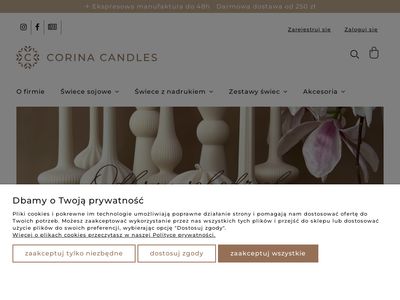 Świece sojowe, naturalne - Sklep Corina Candles