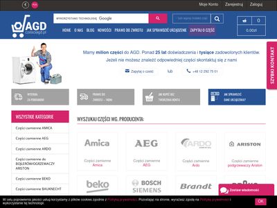 Części zamienne do sprzętu AGD - sklep internetowy czesciagd.pl