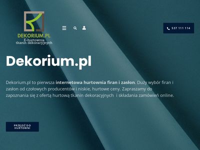 Internetowa hurtownia zasłon i firan Dekorium.pl