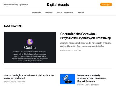 Kryptowaluty jak zacząć - digitalassets.pl