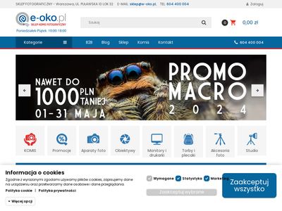 E-oko.pl - sklep fotograficzny online z 21-letnią tradycją