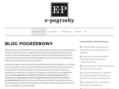 Blog o tematyce pogrzebowej - e-pogrzeby.pl