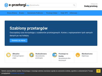Wyszukiwarka przetargów - e-przetargi.eu
