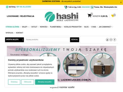 Https://hashi.com.pl szafka pod umywalkę nablatową
