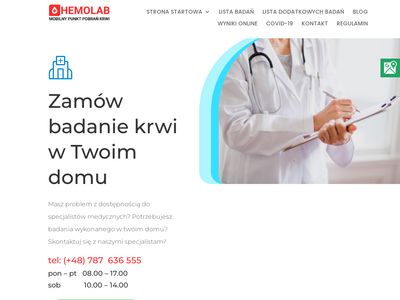 Badania krwi w domu legnica - hemolab.pl