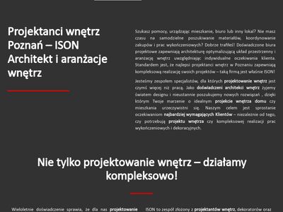 Architekt, projektant, aranżacja wnętrz Poznań - ison.com.pl