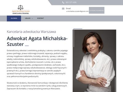 Adwokat Rodzinny Warszawa - Agata Michalska-Szuster