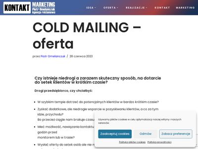 Cold mailing to innowacyjny i wyjątkowo efektywny sposób nawiązywania współpracy