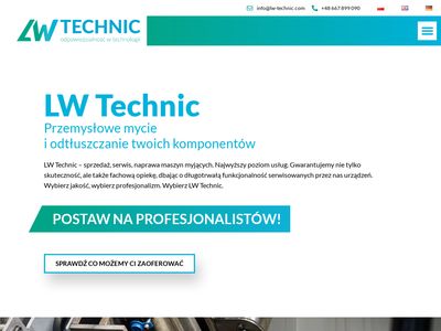 LW Technic - Przemysłowe mycie, Clean Room