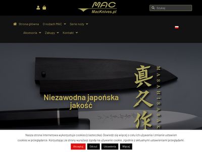 Profesjonalne, japońskie noże kuchenne Mac Knives