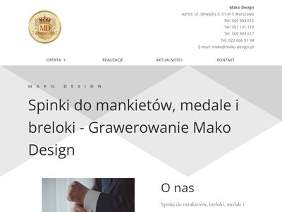 Grawerowane spinki do mankietów - mako-design.pl