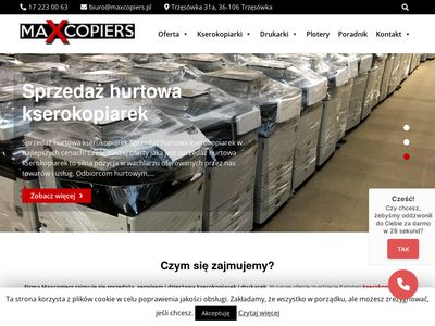 Sprzedaż kserokopiarek - maxcopiers.pl