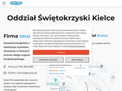 Osusz.pl Kielce osuszanie po zalaniu, lokalizacja wycieków, wynajem osuszaczy