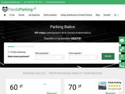 Panda Parking tani parking lotnisko Balice