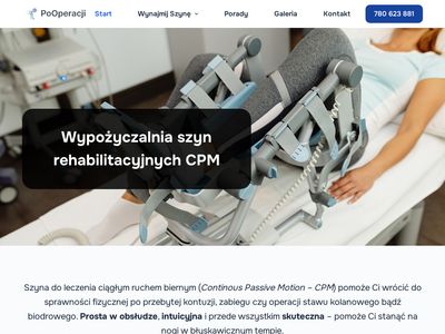 Wypożyczalnia szyn do rehabilitacji kolana - PoOperacji.pl