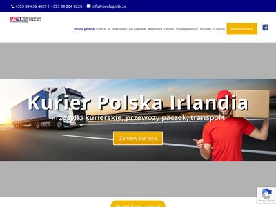 Kurier Polska Irlandia Pro Logistic - paczki, transport, przesyłki kurierskie