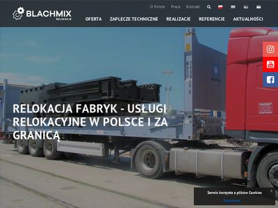 Blachmix relokacje - przenoszenie Fabryk, maszyn i urządzeń
