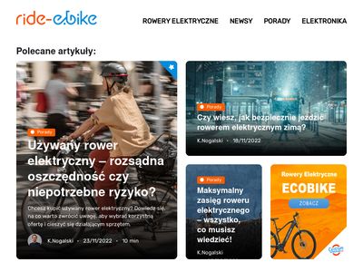 Newsy o rowerach elektrycznych - ride-e.bike