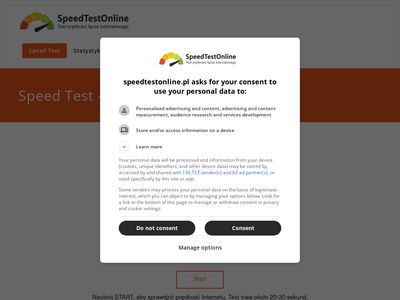Speed test - speedtestonline.pl