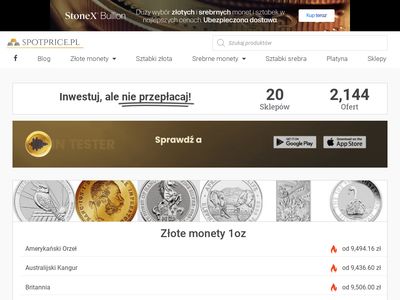 Porównywarka cen złota - spotprice.pl