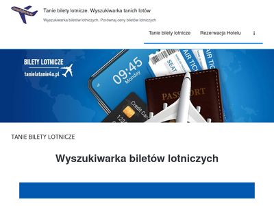 Wyszukiwarka biletów lotniczych - tanielatanie4u.pl