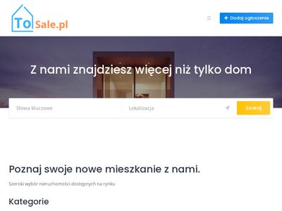 Serwis ogłoszeniowy - tosale.pl