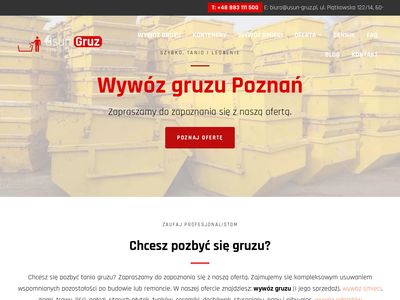 Wywóz gruzu Poznań - usun-gruz.pl