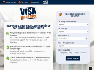 Ubezpieczenie zdrowotne obcokrajowców do wizy Schengen - visa-insurance.eu