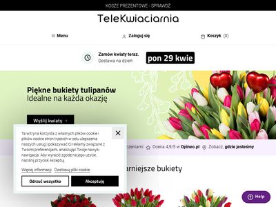 Telekwiaciarnia Warszawa - florystyczna poczta, kwiatowa dostawa
