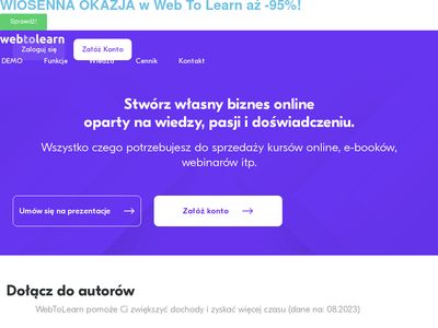 Platforma do sprzedaży kursów - webtolearn.pl